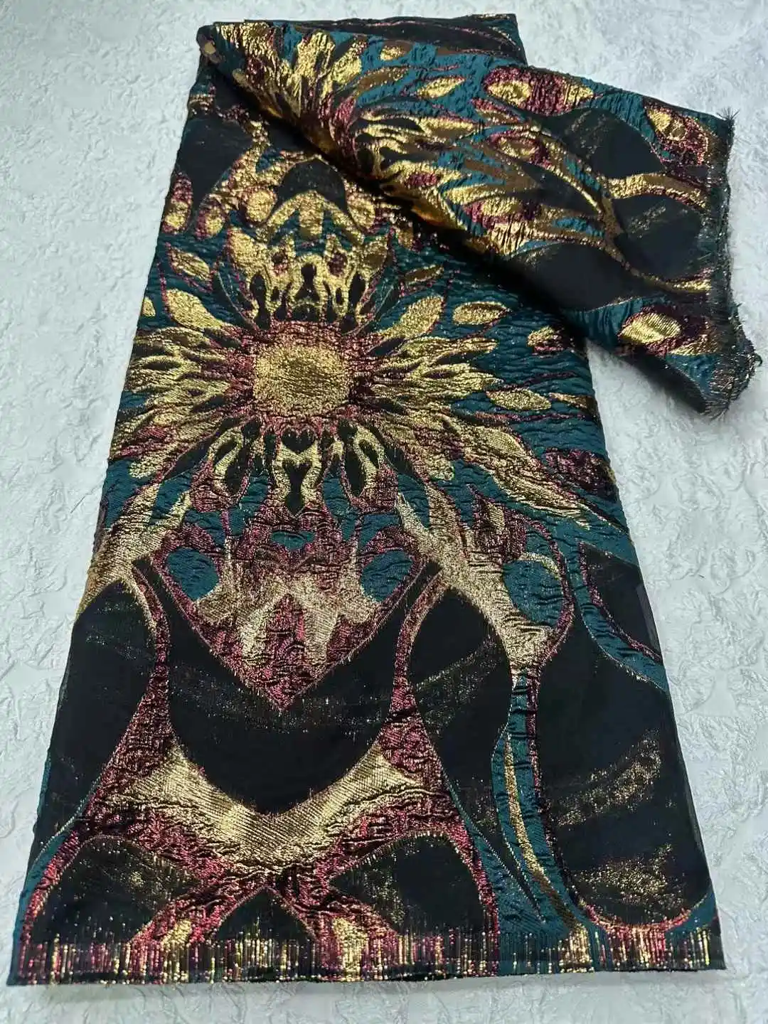 

New Design Nigerian Organza Lace Fabrics African Brocade Jacquard Organza Lace Fabric High Quality French Tulle Lace Dress - CW