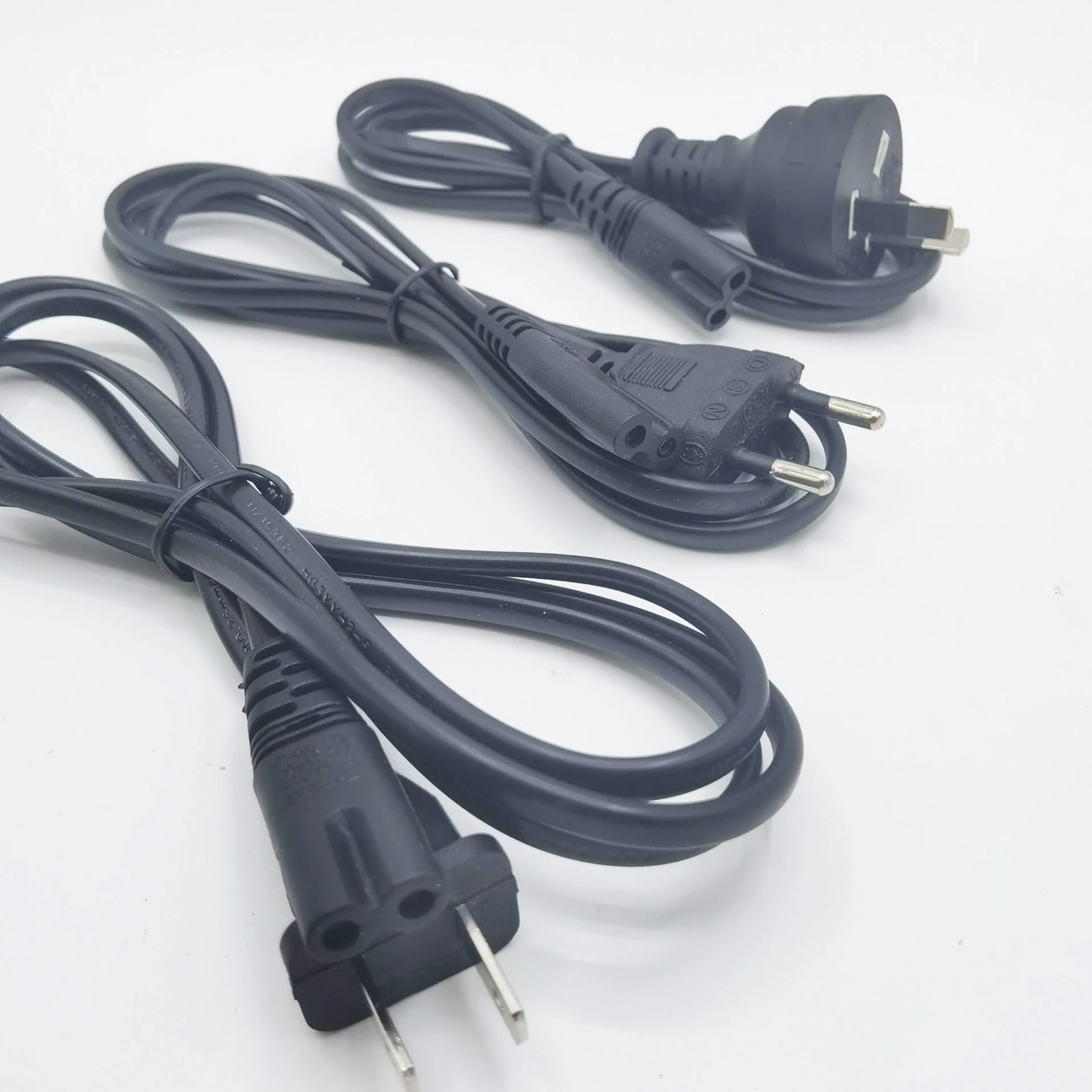 EU Power Cable 2pin IEC320 C7 US Power Extension Cord For Dell Laptop Charger Canon Epson Printer Radio Speaker PS4 XBOX LG Sony