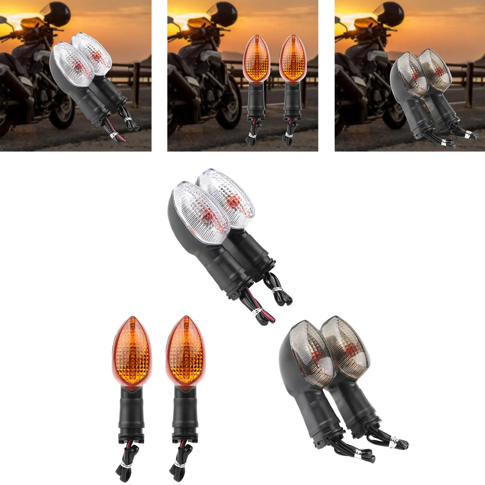 2x Turn Signal Light Indicator Easy to Install Premium Spare Parts 12V Replaces for Yamaha R1 R6 XJ6 MT07 09 FZ1 FZ6 FZ8