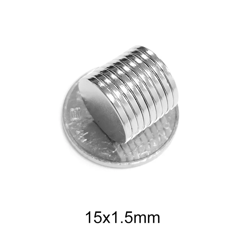 15x1.5 Small Round Magnet 15mmx1.5mm For Home Refrigerators, Offices DIY 15x1.5mm Strong Powerful Magnet 15*1.5