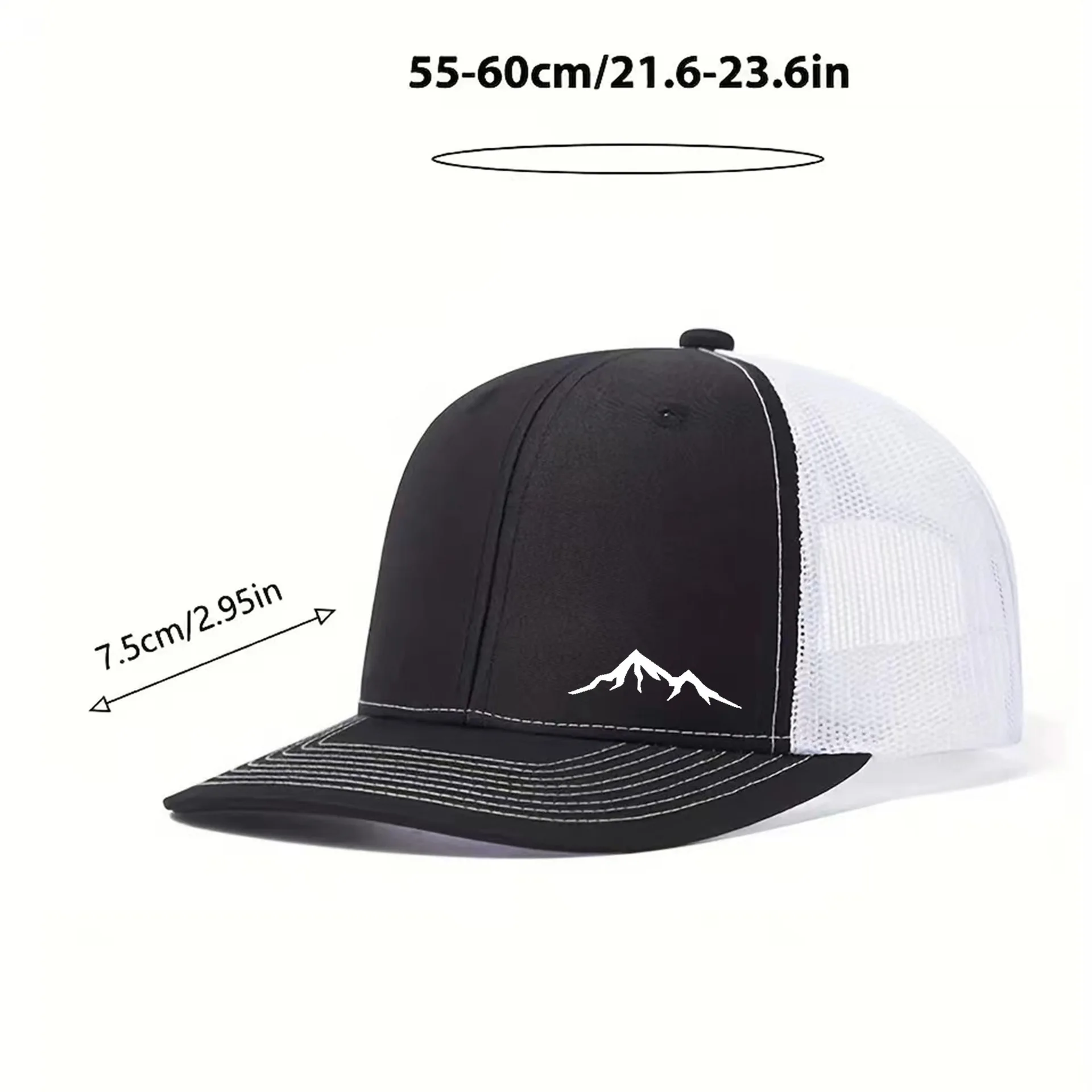 Outdoor slightly curved flat-brimmed baseball cap creative design mountain Richardson cap flat-brim quick-drying breathable