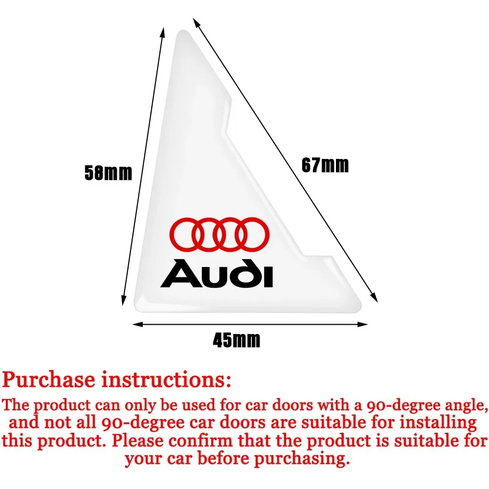 

2/4pcs Transparent Car Door Corner Anti-collision Protector Sticker For Audi S TT A1 A3 A5 A6 A7 B6 B7 Q3 Q5 Q7 Auto Accessories
