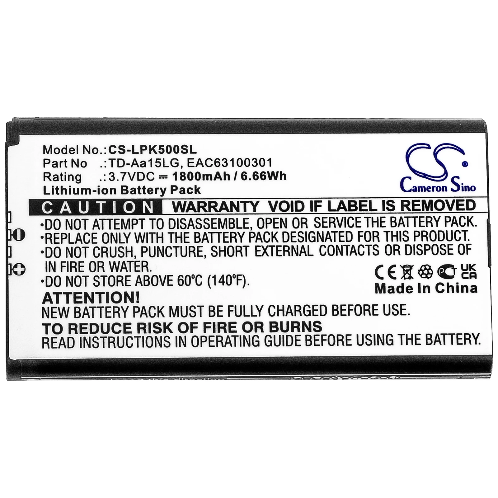 Cs alto-falante bateria para lg música fluxo p5 cinta np5558mc np5550b np5550wl np5550br se encaixa eac63100301 TD-Aa15LG CS-LPK500SL