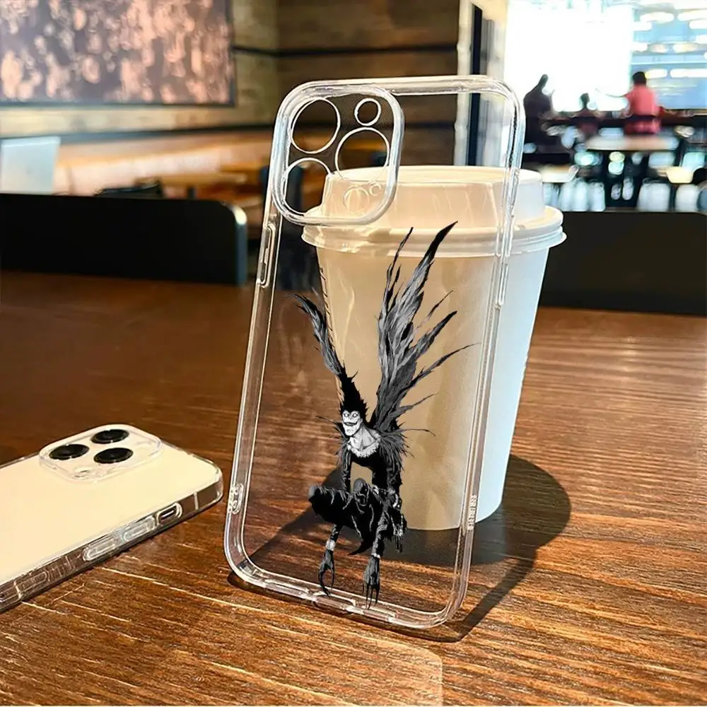 

Anime D-Death N-Note Phone Case For iPhone17,16,15,14,13,12,11 Plus,Pro Max Soft Transparent Cover