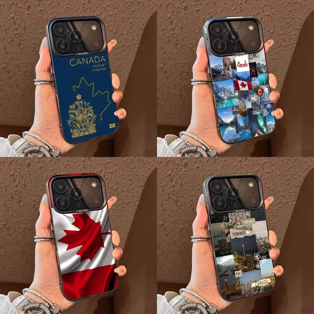 

Canada Passport Flag Travel Phone Case For iPhone 17,16,15,14,13,12,11,Pro,Max,Plus,E,Air,Mini Black Tpu Cover