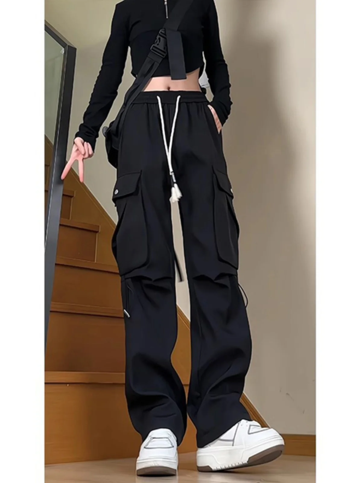 

American High Street Work Pants Women Spring Autumn Outdoor Waterproof Hiking Trousers Fce Thi Casual Long Trousers