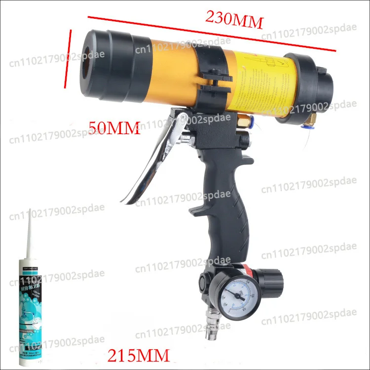 310ml pneumatic air glass glue guns for hard pipes, air caulking gun tools