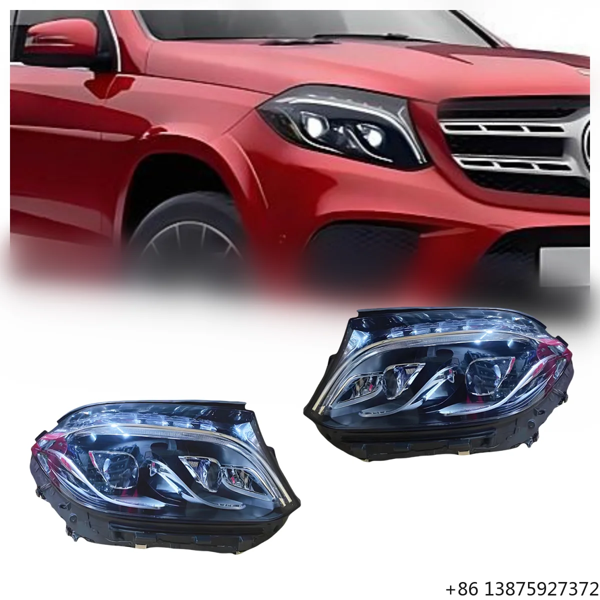 

Лидер продаж: высококачественные светодиодные фары 12В 60Вт для GLS W166, новая цветовая температура 6000K, 6000 люмен, долговечные