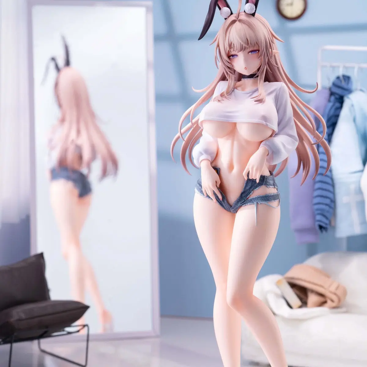 تمثال أنمي جديد لشخصية فتاة إلف 1/4 من عالم آخر، تمثال فتاة أرنب مثير، نموذج تمثال للجمع، زينة، ألعاب وهدايا