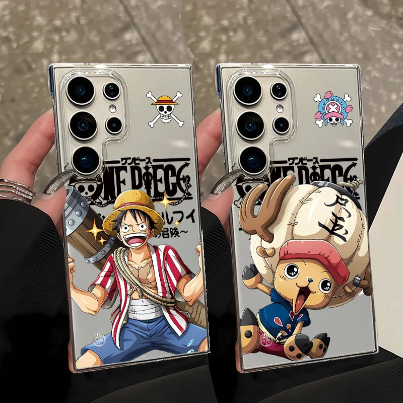 Luffy Chopper Case for Samsung Galaxy S25 S24 FE S23 Plus S22 Ultra S21 S20 FE S23Ultra S22 Plus Clear Cover