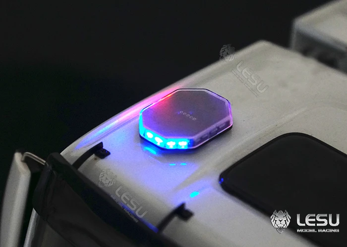 LESU für 1/14 Tamiya LED mit rot, blau und gelb wechselnden Modi, Feuerwehr-Warnleuchte für die Deckenmontage – Detail 3