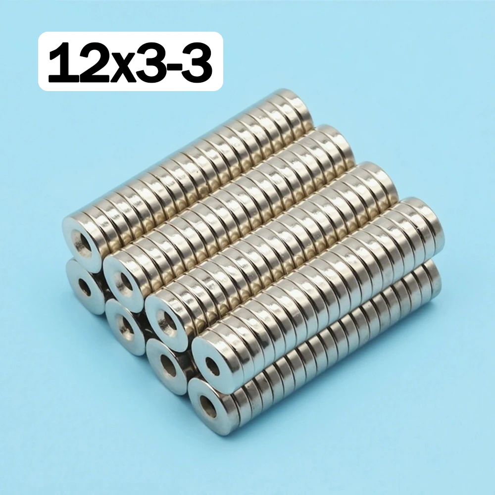 Neodymium Magnet 12x3mm Rectangular High Toughness Industrial Hardware Tool Fixing Shock Resistant (99)
