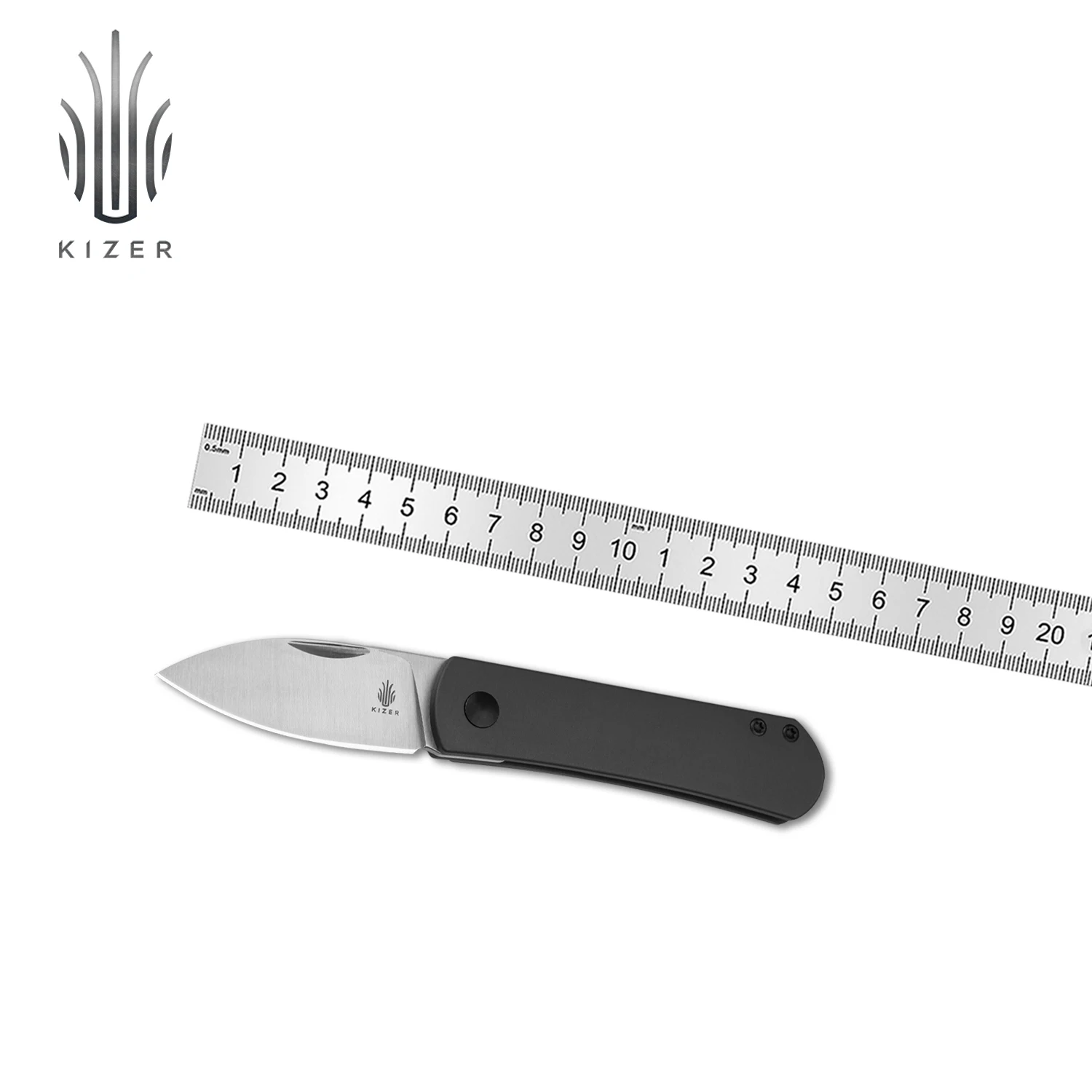 Kizer-caça Canivete Yorkie V3525a4 Nitro-v Aço com Alça de Alumínio Bushcraft Ferramentas Facas ao ar Livre