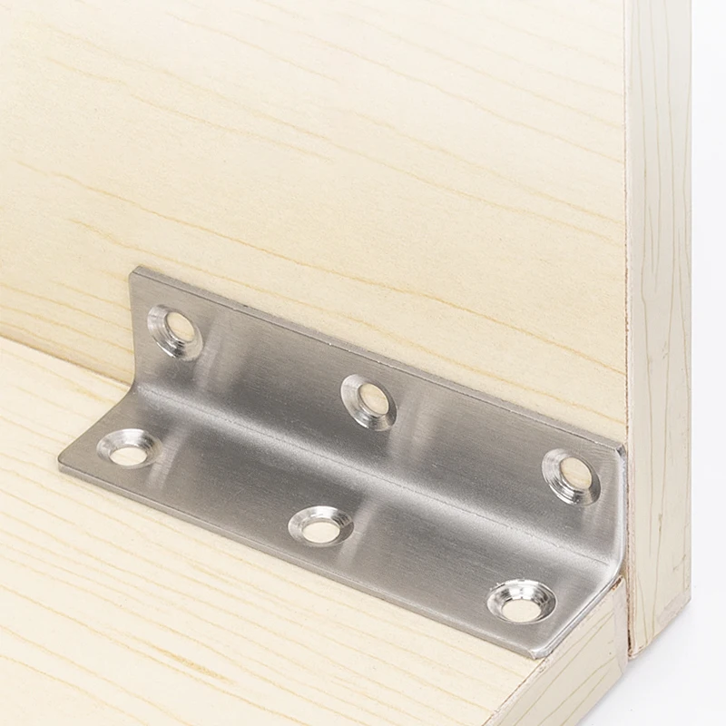 2PCS Extended Stainless Steel 90 Degree Angle Bracket Corner Brackets Joint Bracket Fastener L Bracket For Fixing Furniture