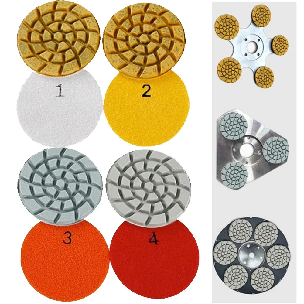 

1PC 4 Inch Diamond Polishing Pad Set Granite Marble Concrete Stone Tile Wet Dry For Granite Concrete Marble Stone Tiles