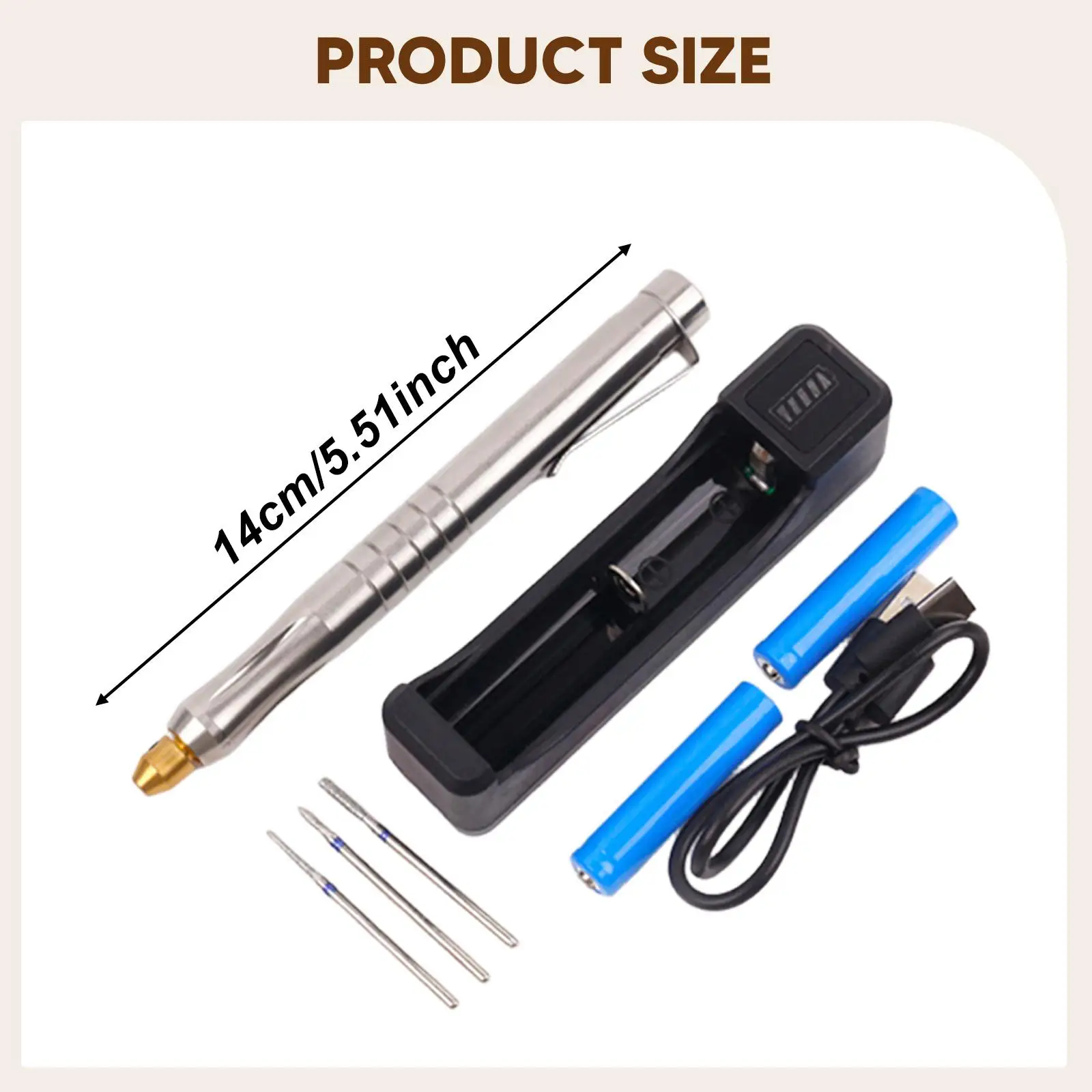 

Handheld Corner Engraver Electric Mini Pen Rechargeable Portable Etching Tool for DIY Wood Metal Glass Stone Projects