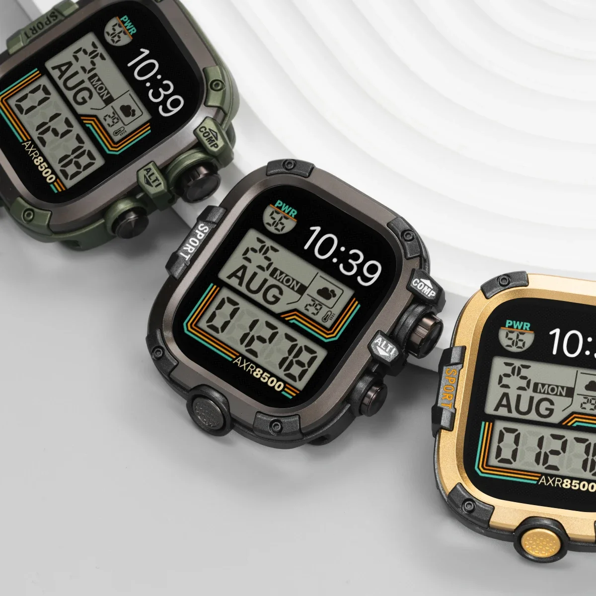 حافظة كاملة + زجاج لساعة أبل 44 45 46 Ultra 3/2 49 مللي متر طبقة صلبة مضادة للخدش لساعة Iwatch 11 10 9 8 7 6 5 4 Shell