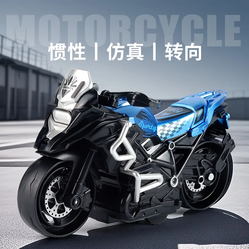 Jouet pour enfants modèle Simulation personnalité Cool de moto jouets garçon retirer voiture jouet glisse moto cadeaux d'anniversaire