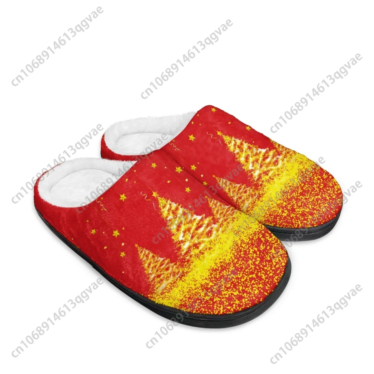 Christmas Candy Cane Cookie Pattern 2025 New Home Cotton Slippers Mens Womens Teenager Plush Bedroom Keep Warm Custom Slipper