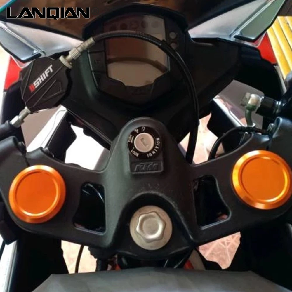 ل Bajaj Dominar 250 400 DUKE 125 200 250 390 RC 250 390 690 الجبهة شوكة غطاء امتصاص الصدمات غطاء شوكة تعليق الغطاء العلوي كاب