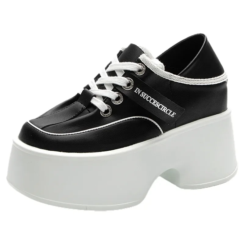 

Туфли-лодочки женские из натуральной кожи, на платформе и каблуке 11 см