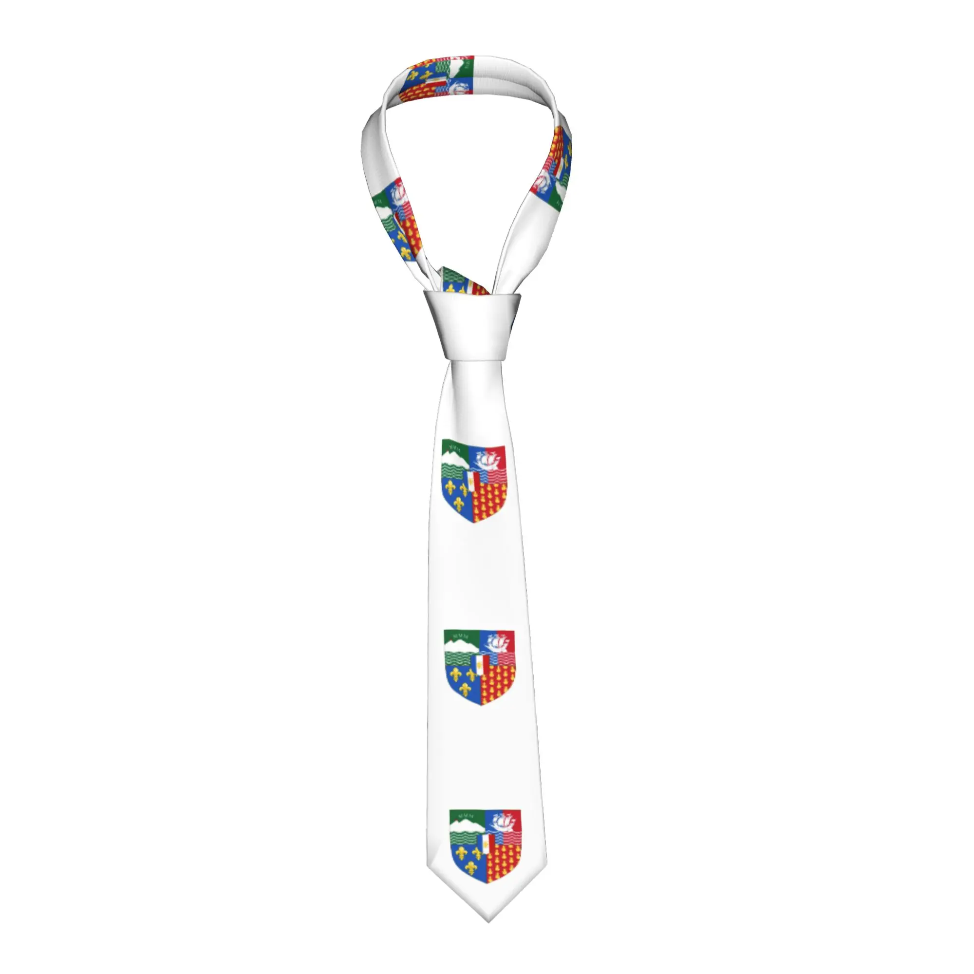Reunion Badge  Neck Tie for Men Formal  Silk Party Necktie