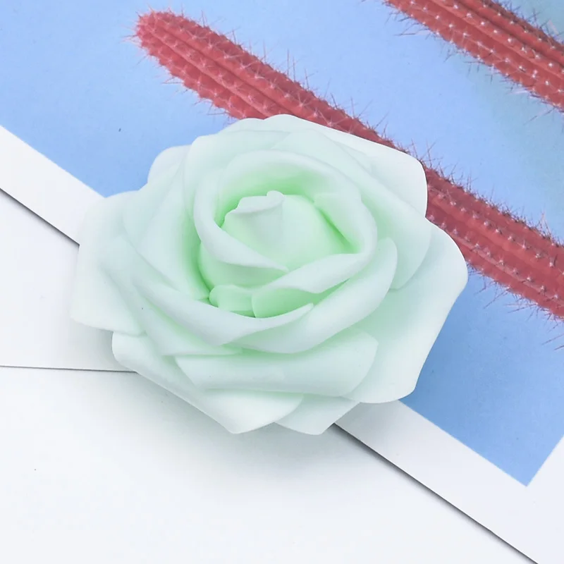 30/50 Stück Künstliche Blumen 7CM Schaumstoff Teddybär-Rosen DIY Valentinstag Geschenke Hochzeit Heim Raumdekoration Brautaccessoires – Detail 12