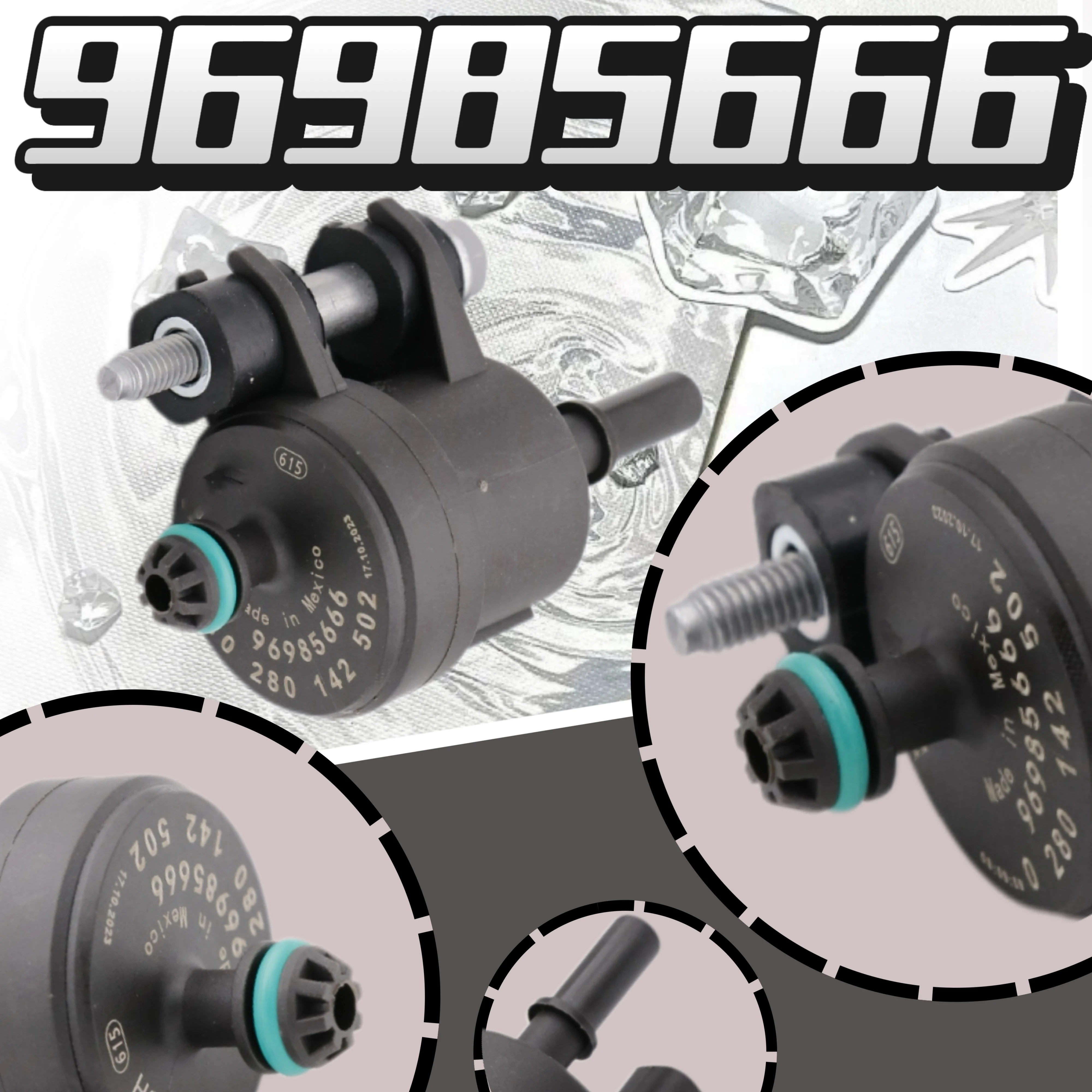 محرك علبة بخار تطهير صمام التحكم الملف اللولبي ل 2013-2015 شيفروليه سبارك 96985666 0280142502 #3