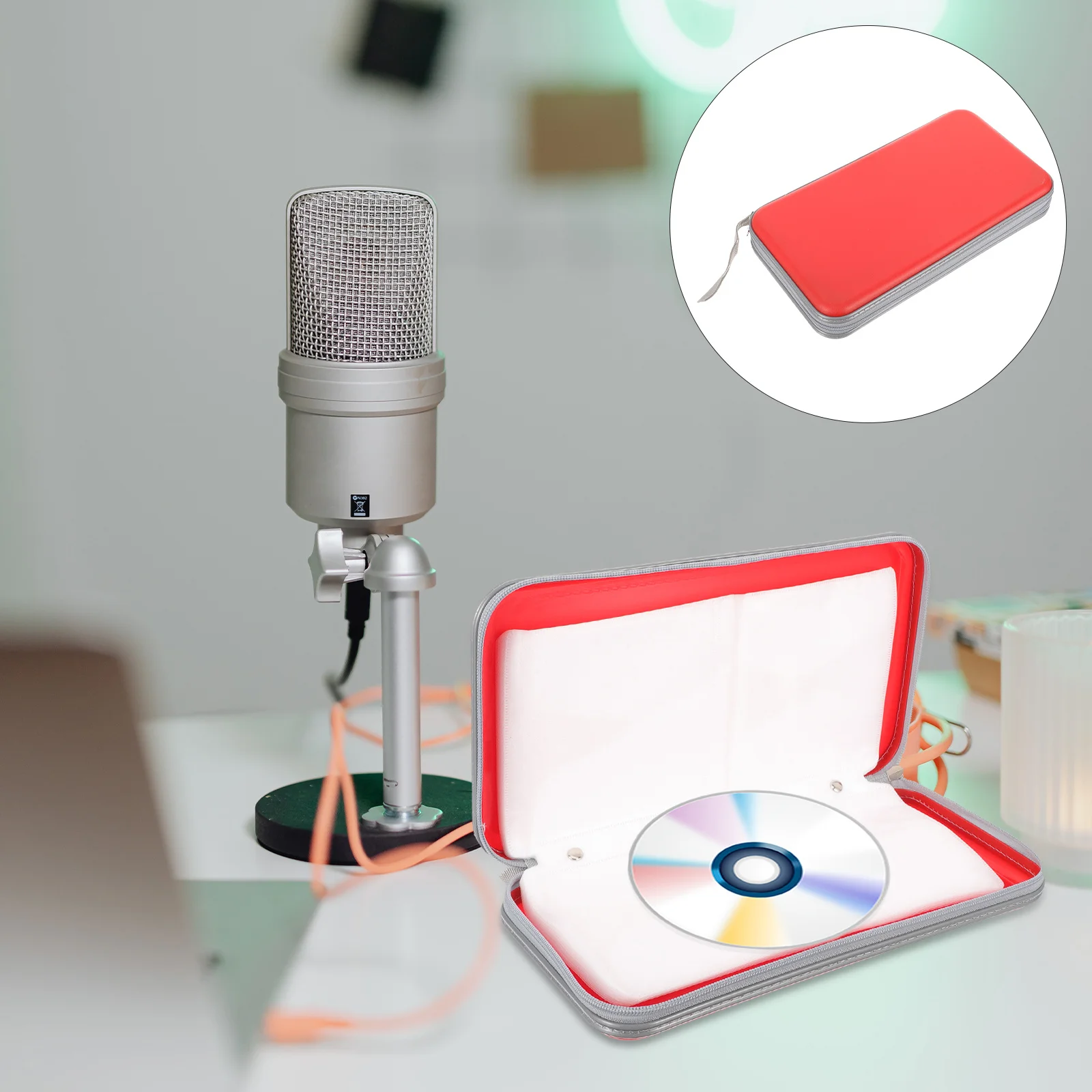 

80 Capacity Cd Storage Case Soft Interior Protection High Grade Zipper Closure Portable Cd Wallet for Dvd Collection