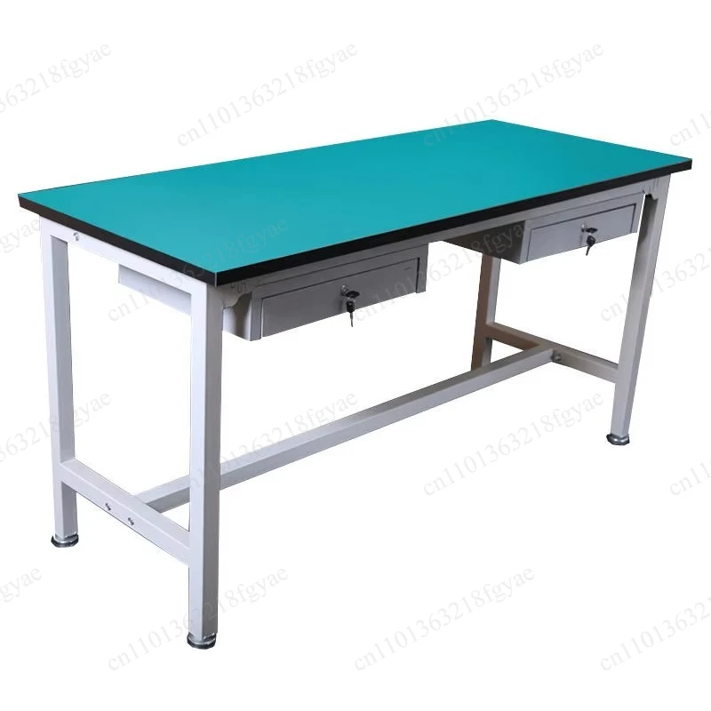 Double Layer Stainless Steel Workbench, Anti-static Console with Drawers