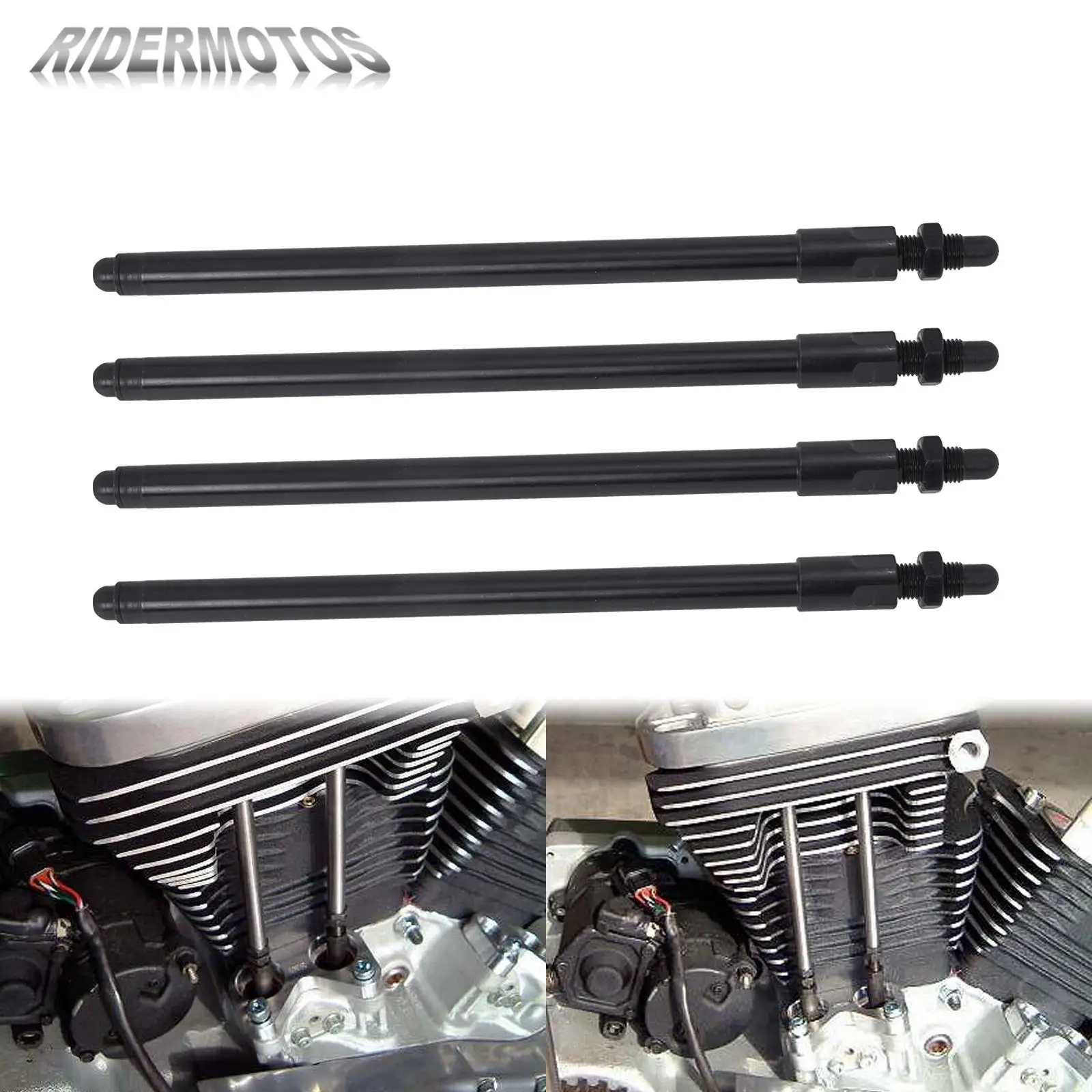 Motorcycle Adjustable Engine Pushrods Cylinder 4PC For Harley Touring Electra Glide FLHT Dyna Fatboy FLSTF Heritage Softail