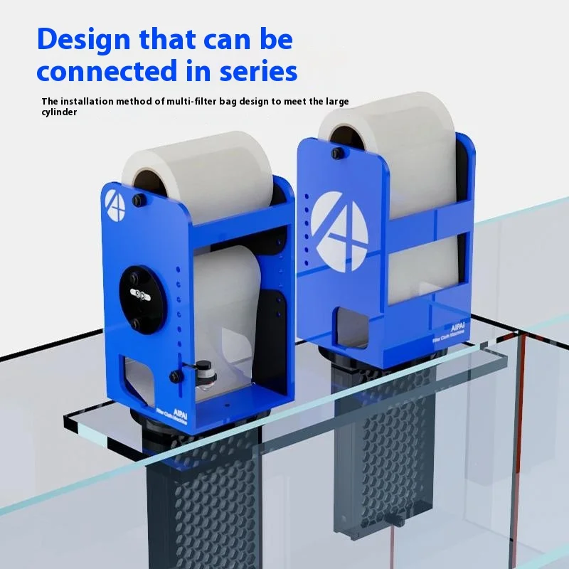 Skynuo F10-B Automatic Filter Cloth Machine with LCD Screen for Fish Tank APP Controlled for Seawater Coral Fish Tank Filter
