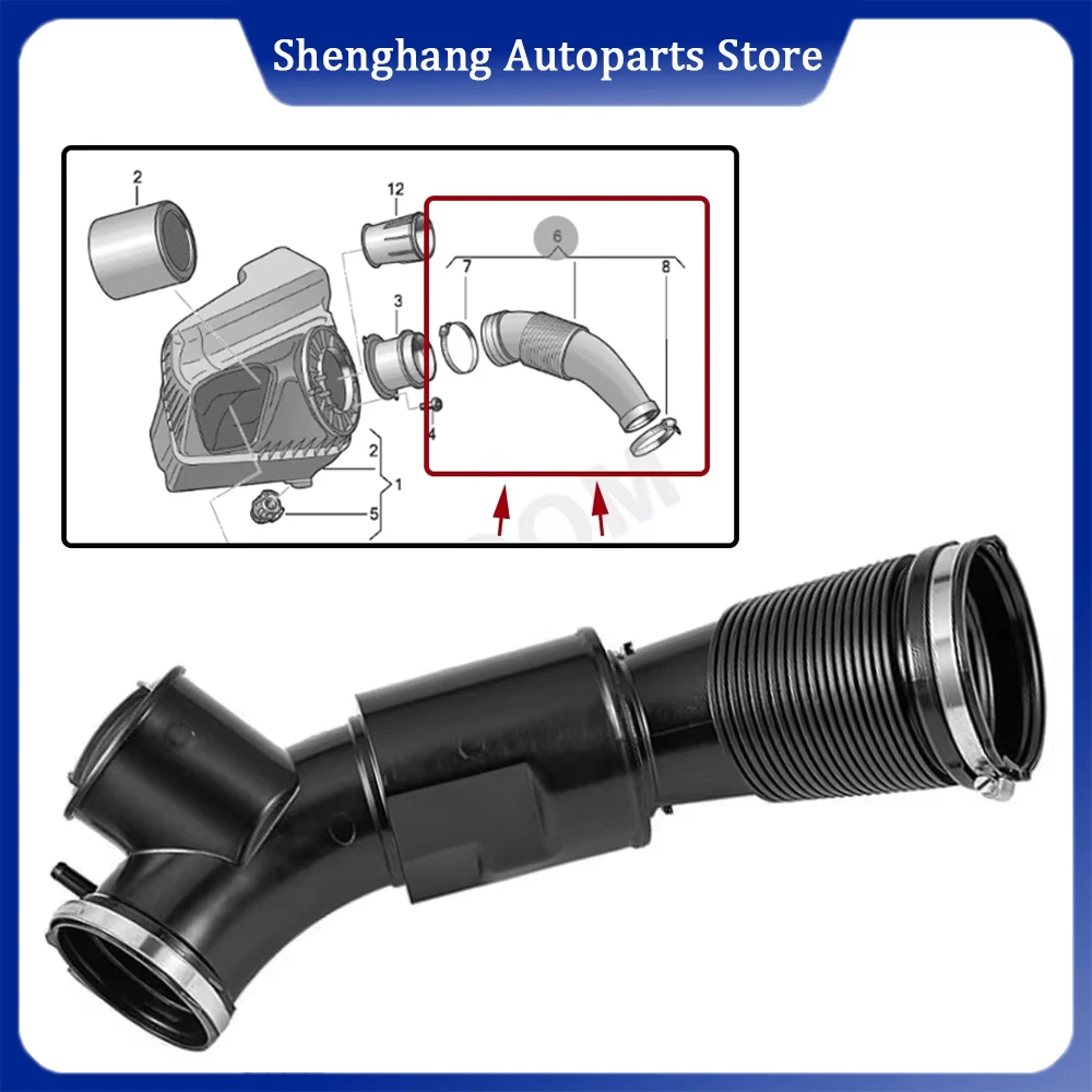 Engine Air Intake Hose 06E129615M 06E 129 615 M 06E129615H For Audi A6 3.0T V6 2012-2018,A7 Sportback 3.0T V6 2012-2018