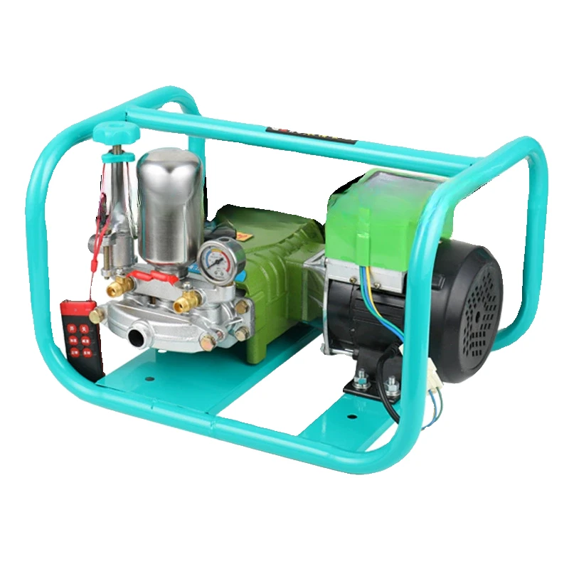 Self-priming frequency conversion remote control electric vehicle high pressure three-cylinder plunger pump sprayer