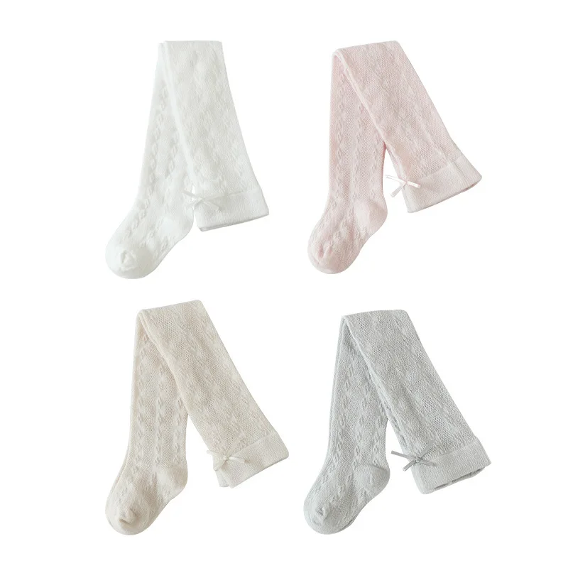 Baby Panty Voor Meisjes Gebreide Katoenen Panty Lente En Zomer Dunne Mesh Baby Anti-Mug Kous Meisjes Bovenkleding Legging