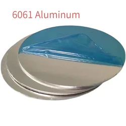 6061 Aluminum Round Plate Diameter 50/100/200/300mm Aluminum Circular Sheet Disc Round Disk Thick 1-5mm Customize Laser Cut