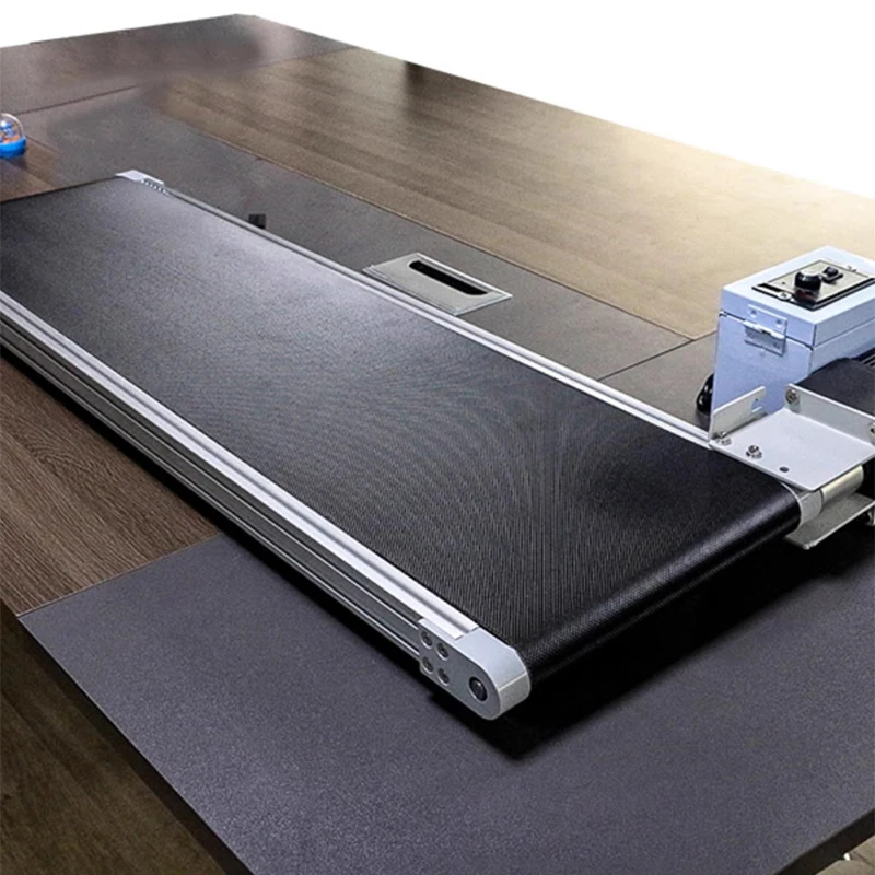 Cinta transportadora pequeña de escritorio, línea de producción de moldes de micro punzón automatizados, conexión directa de perfil de aluminio
