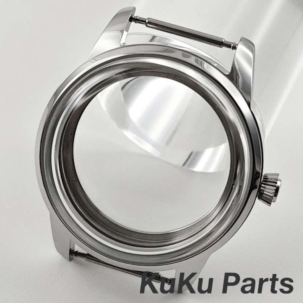 S Crown NH35 33MM/40MM Cocktails Stainless Steel Watch Case Fit NH35 NH36 NH38 Movement Arch Glass Transparent Backcover Case