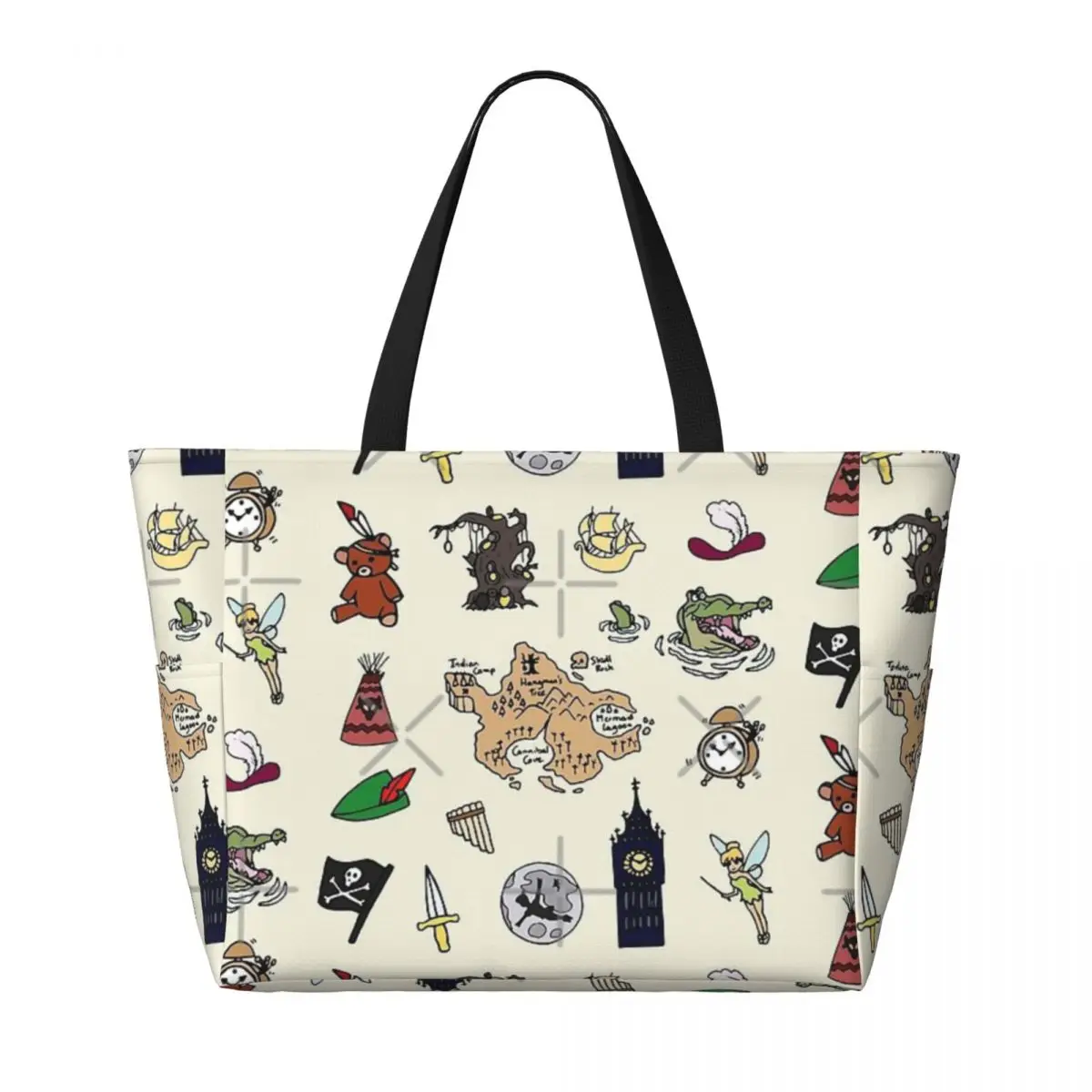 Peter Pan Strand Reisetasche, Einkaufstasche trend ige Erwachsenen Reise Umhängetasche Multi-Style-Muster