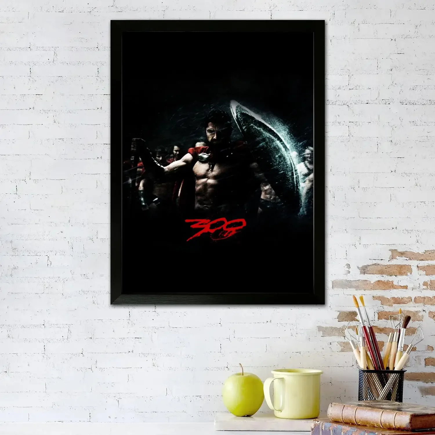 gerard butler leonidas 300 Poster Prints Wall Art Canvas Painting Poster For Modern Family Living Room Home Decor