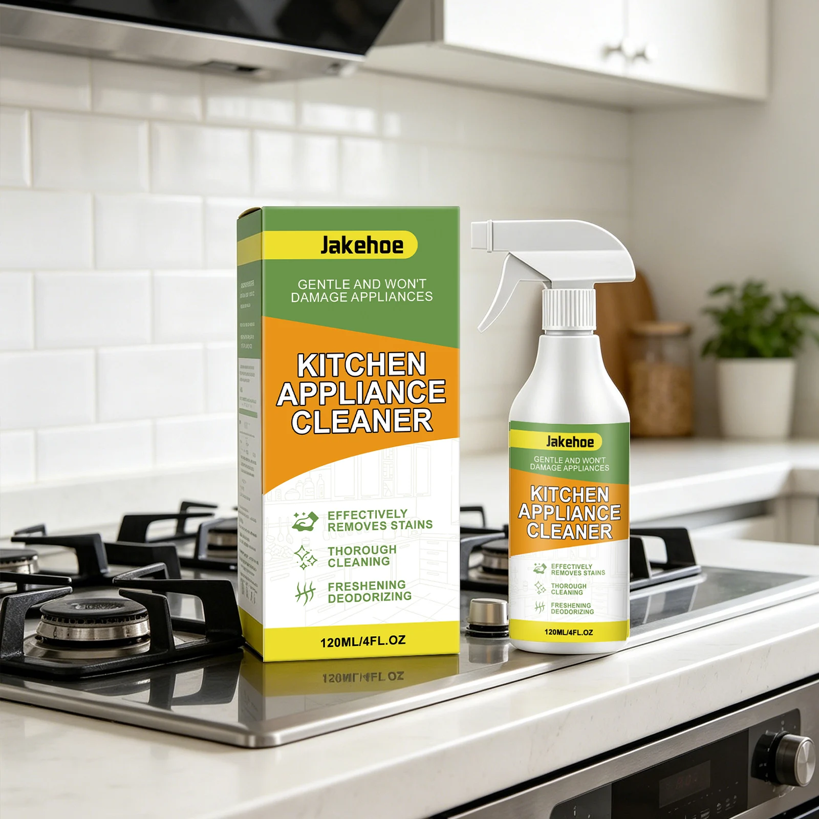 Kitchen Appliance Cleaning Spray Removing Stains Penetrate Grease Elegant Fragrance High-Efficiency Formula Heavy Duty Degreaser