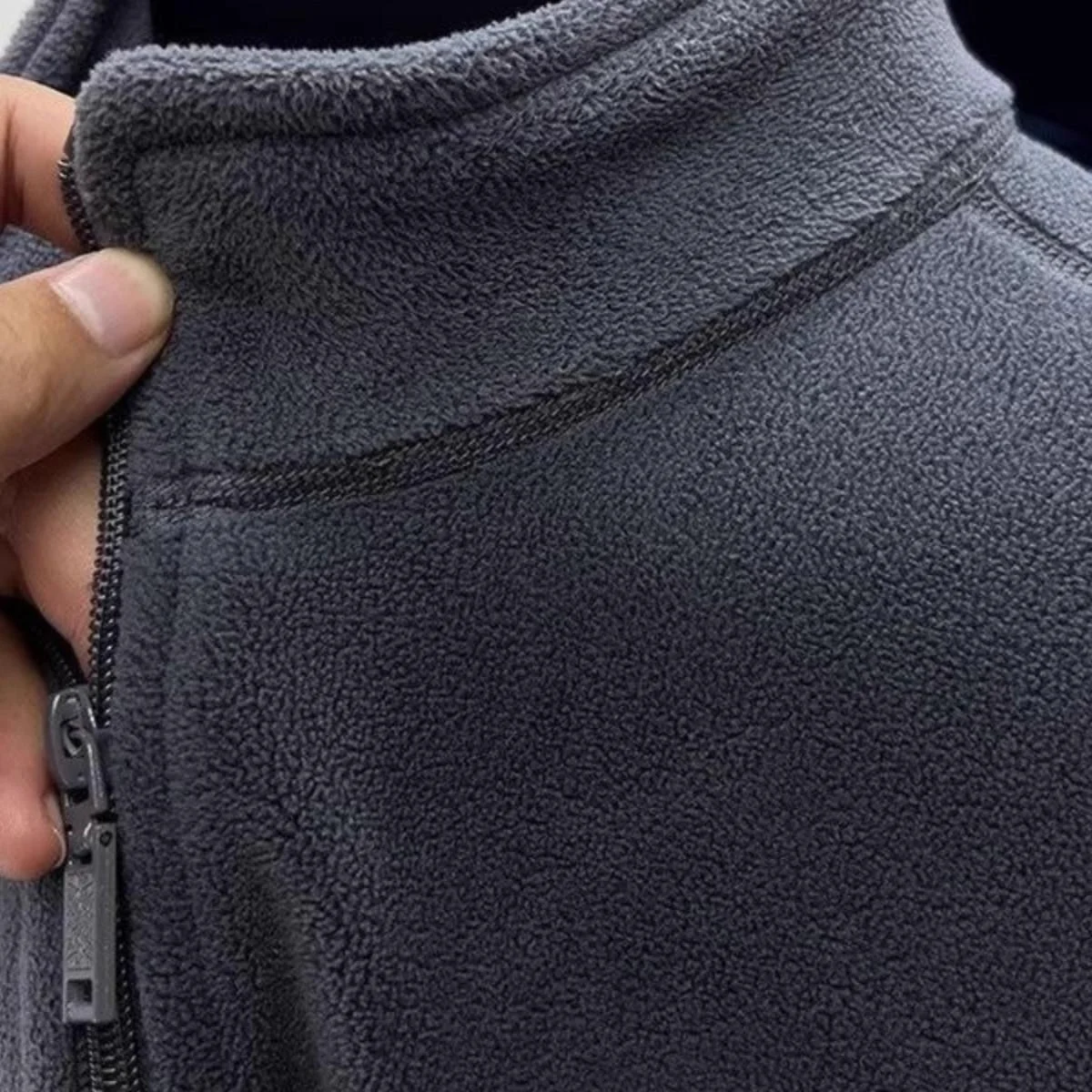 Men's Fce Lined Hooded Cardigan Sweater Casual Stand Collar Warm Jaet Autumn Winter Faion Youth Sle Zipper Closure