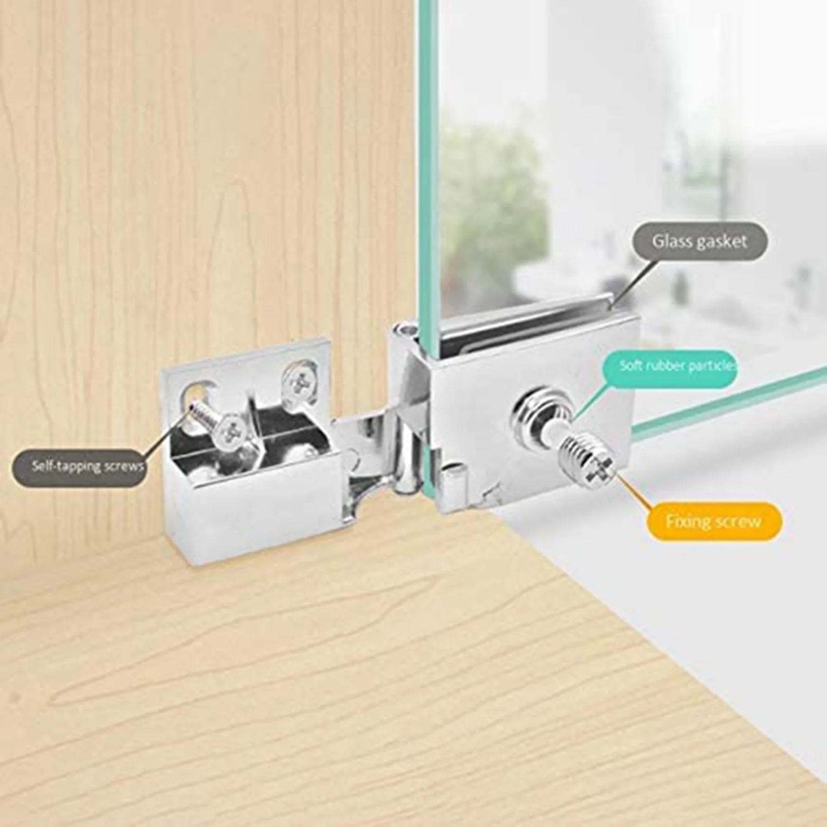 

12 Pack Glass Door Hinges Glass Cabinet Door Hinge Glass Wine Cabinet Hinge Glass Display Hinge-ABQU