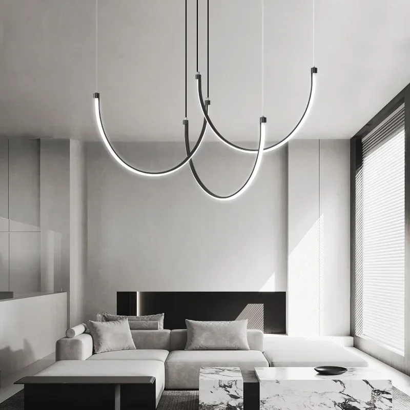 Italian Creative Modern Simple New Line U-shaped Designer Restaurant Exhibition Hall Industrial Belt