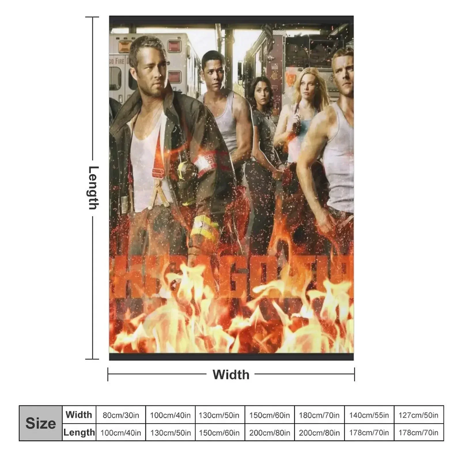 Chicago Fire Throw Blanket Weighted Shaggy Warm heavy to sleep Thins christmas gifts Blankets