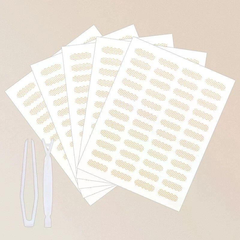 เทปติดตาแบบตาข่ายโปร่งใส ยกกระชับเปลือกตาแบบธรรมชาติ  แบบแปะเอง  สำหรับผู้หญิง  แบบสองชั้น  มองไม่เห็นรอยต่อ