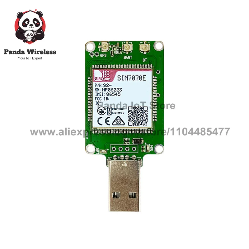SIMcom SIM7070E USB Dongle 1pcs NBIOT CATM LPWA  Cat-NB B1/B2/B3/B4/B5/B8/B12/B13/B18/B19/B20/B25/B26 GSM 850/900/1800/1900 MHz