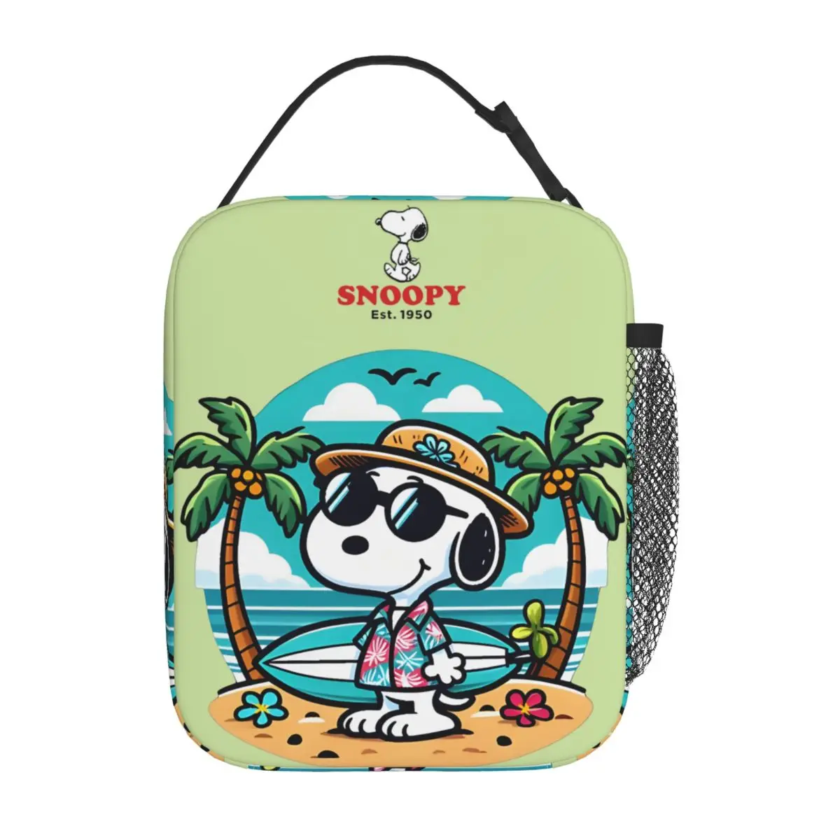 Snoopy Collection Storage Bag Peanuts Snoopy Girl Boy｠ Portable For Work Lunch Food Box Zipper Closure