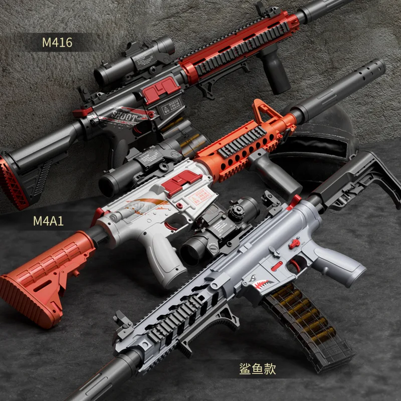 Elektryczny pistolet na miękkie kulki dla chłopców, automatyczny/ręczny pistolet na piankę z wystrzeliwaniem nabojów i 80 miękkimi strzałkami, gry strzeleckie.