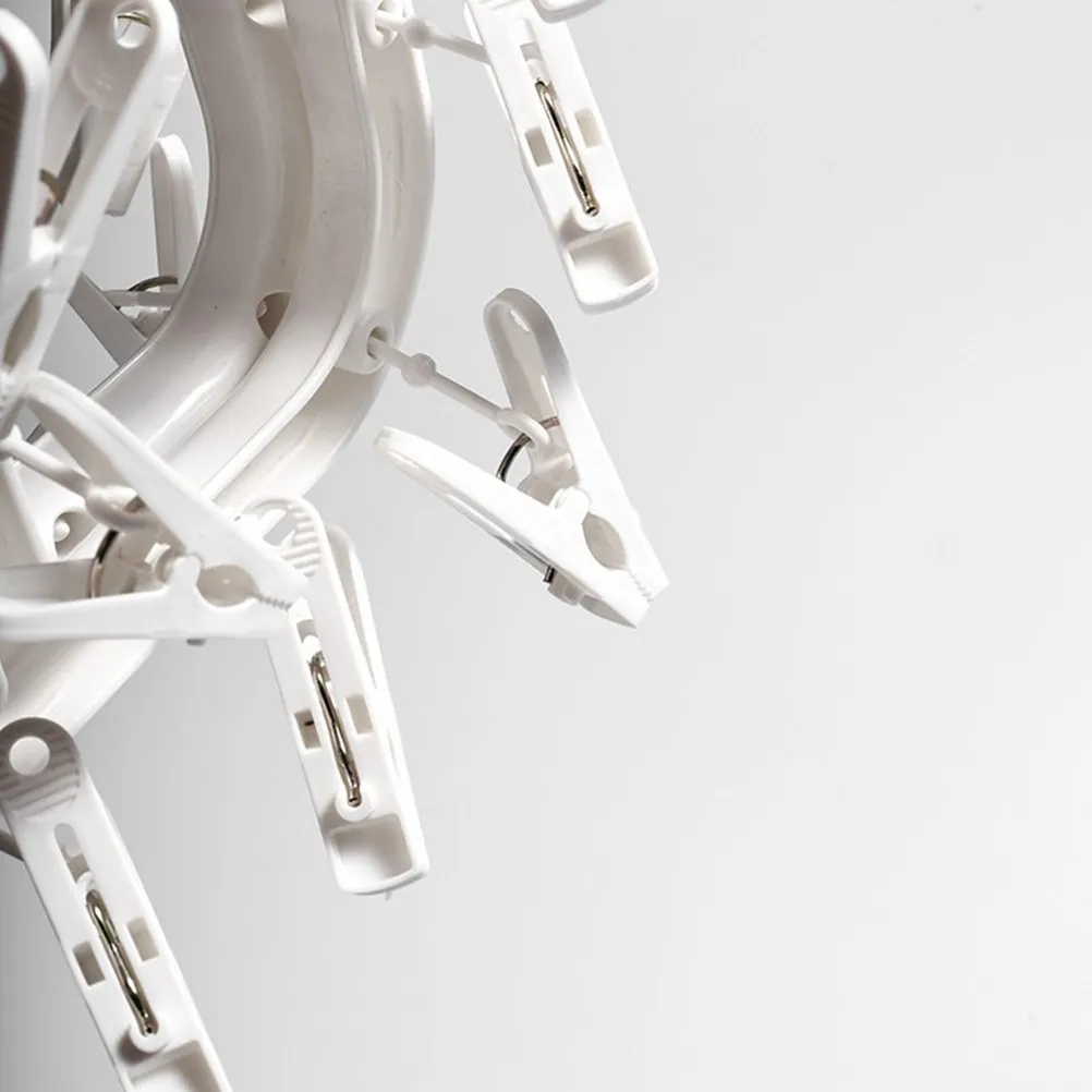 

Белая складная сушилка для белья размера L с противоскользящими зажимами для бейсболок, носков и одежды, многофункциональная, для хранения